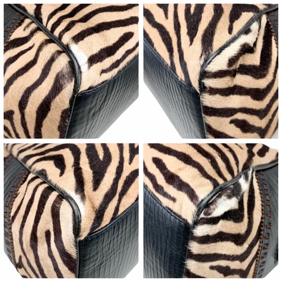 FENDI Zebra-Print Calf Hair Bag Du Jour - Picture 9 of 16